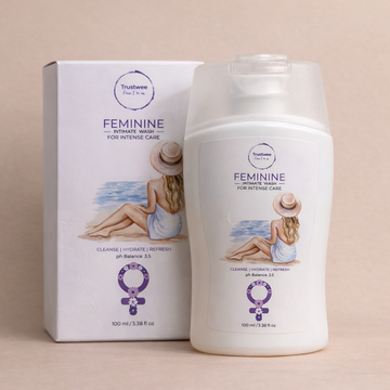 Trustwee Women’s Intimate Wash for Freshness & Odour Control | pH 3.5 Balance | With Tea Tree Leaf Oil for Gentle Cleansing | Daily Use Hygiene Wash | Prevents Itching, Bad Smell & Irritation |100 ml