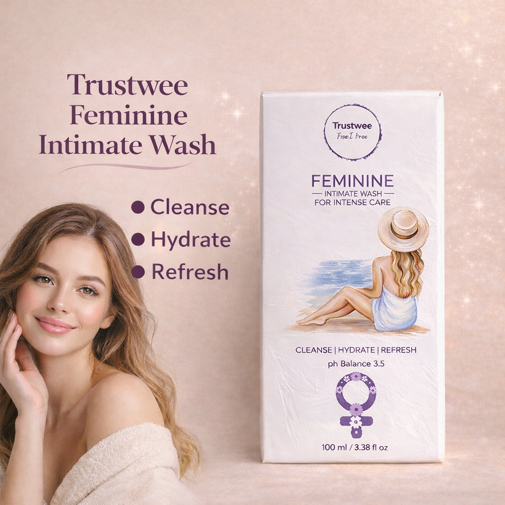 Trustwee Women’s Intimate Wash for Freshness & Odour Control | pH 3.5 Balance | With Tea Tree Leaf Oil for Gentle Cleansing | Daily Use Hygiene Wash | Prevents Itching, Bad Smell & Irritation |100 ml