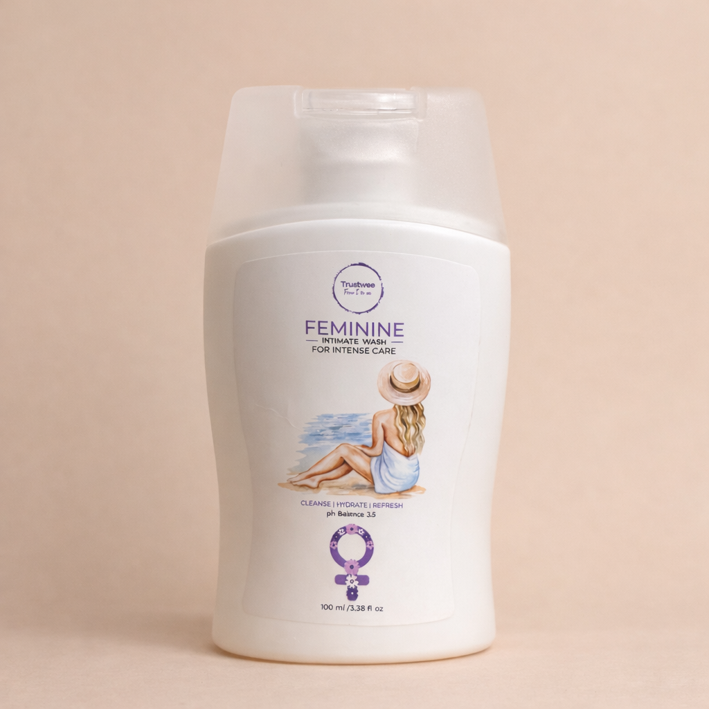 Trustwee Women’s Intimate Wash for Freshness & Odour Control | pH 3.5 Balance | With Tea Tree Leaf Oil for Gentle Cleansing | Daily Use Hygiene Wash | Prevents Itching, Bad Smell & Irritation |100 ml