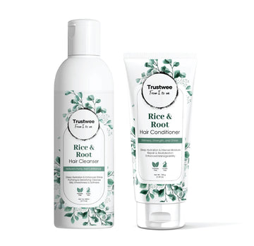 Trustwee Rice Water Anti-Dandruff Shampoo Conditioner | Removes Dandruff from Source | Helps with Itching, Irritation | Strong & Smooth Hair | For Men & Women |
