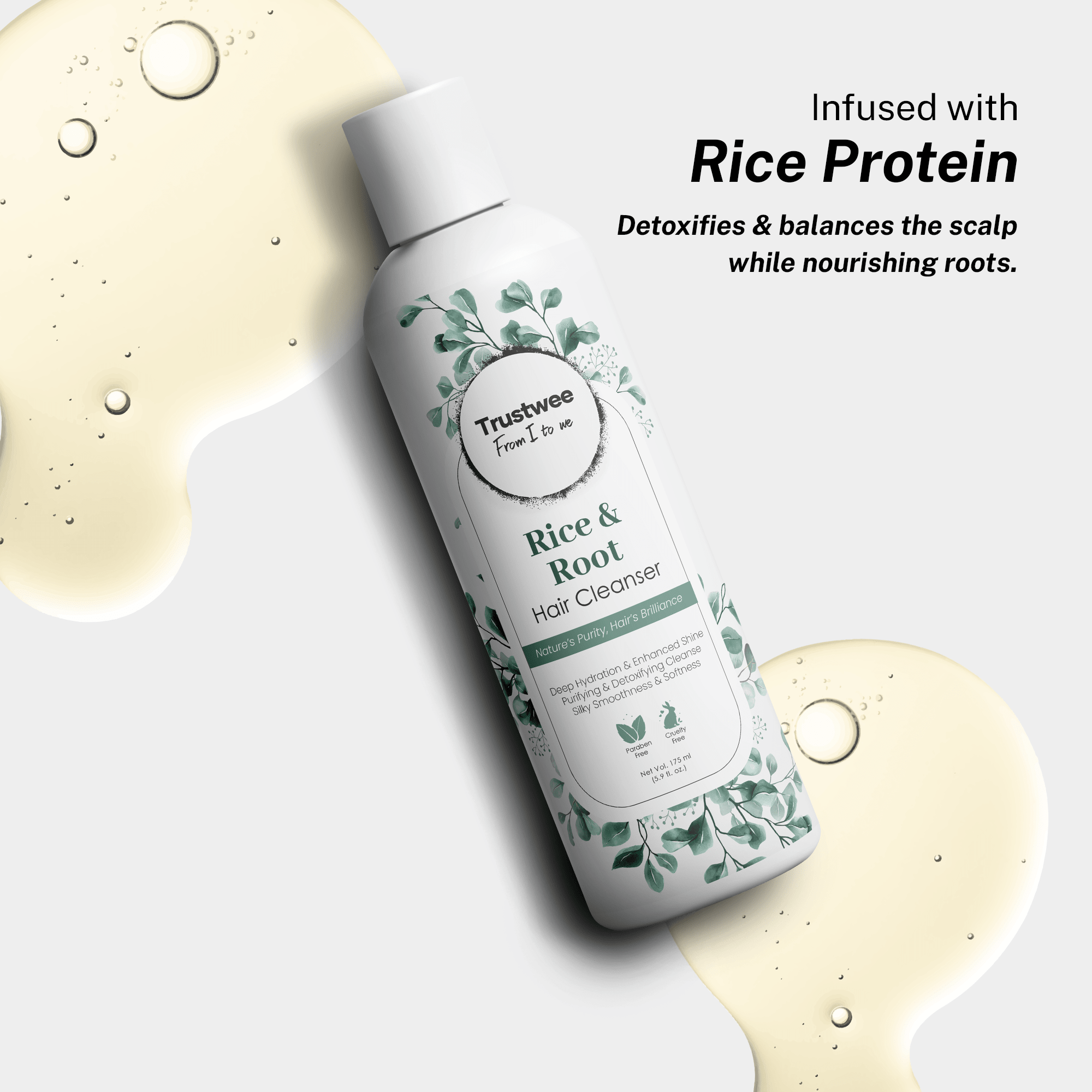 Rice Water Shampoo for Strong, Smooth & Dandruff Free Hair | Trustwee - Trustwee