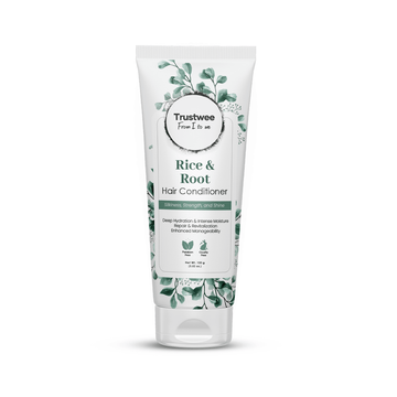 SilkRoot Rice Water Conditioner - Smoothing & Strengthening Hair Treatment - Trustwee