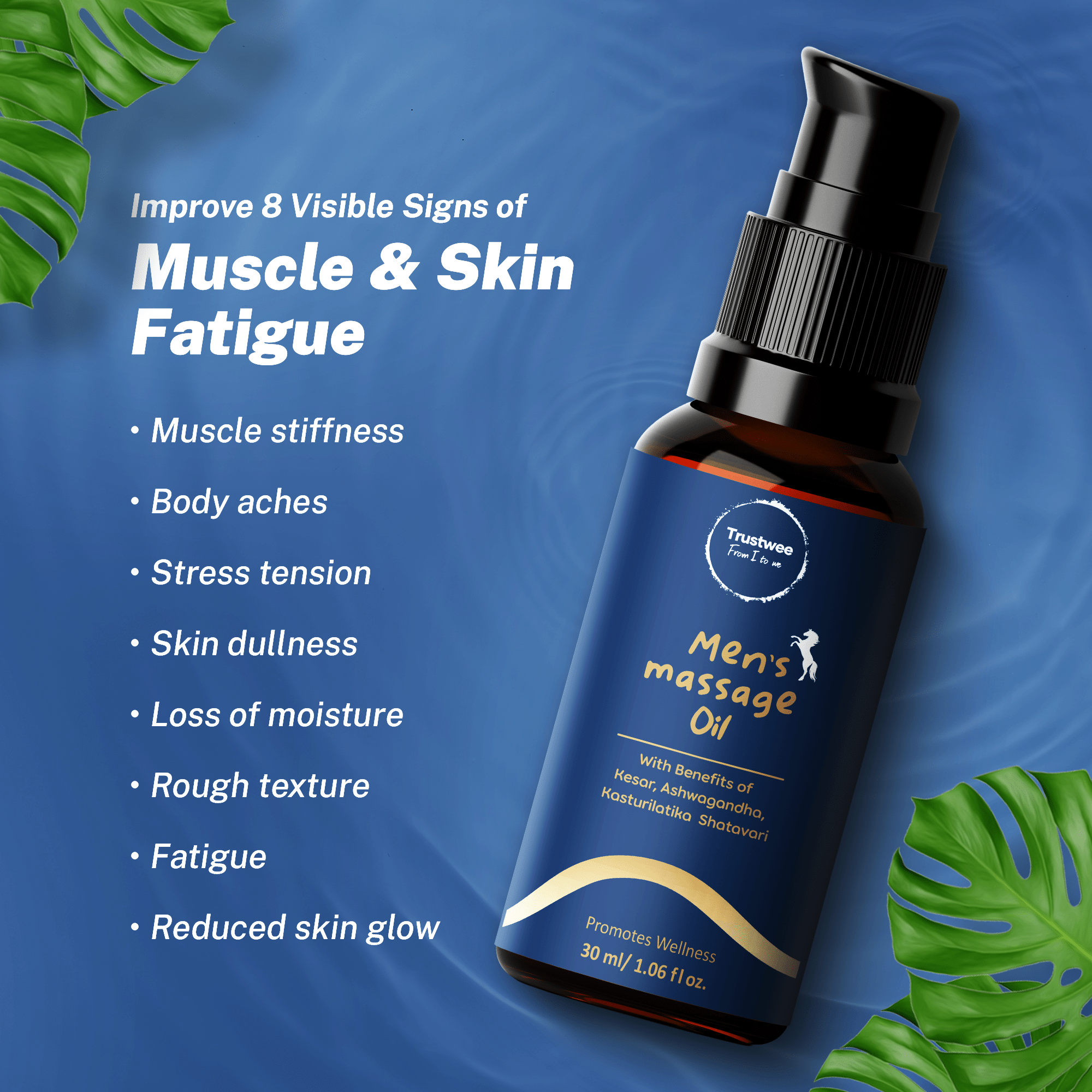 Trustwee Massage Oil for Men | Improves Vigor I Boosts Strength And Stamina | Natural Nourishing Formula for 30ml - Trustwee
