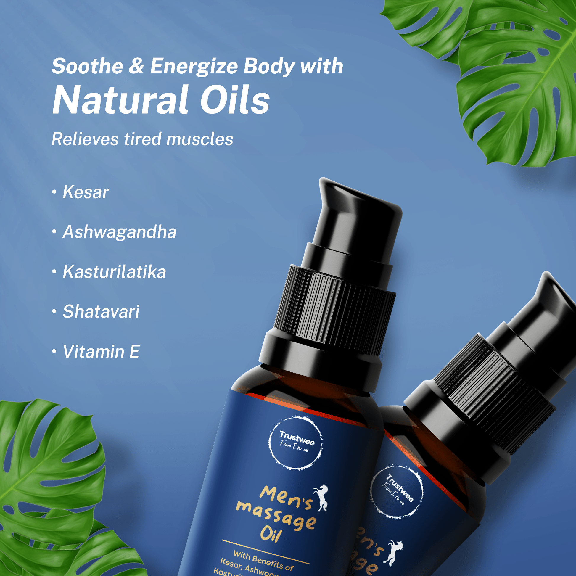 Trustwee Massage Oil for Men | Improves Vigor I Boosts Strength And Stamina | Natural Nourishing Formula for 30ml - Trustwee