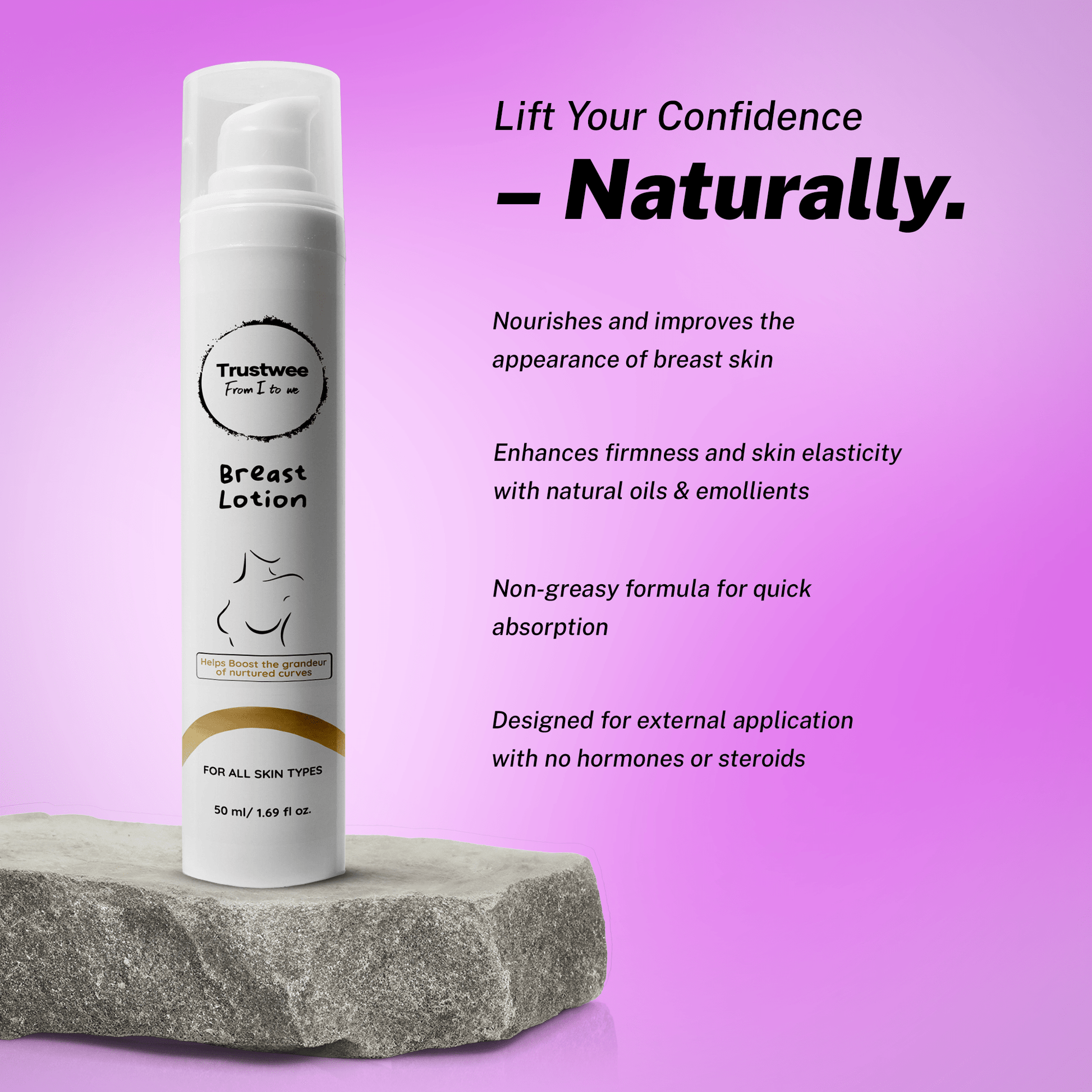 FirmBliss breast firming lotion texture and application