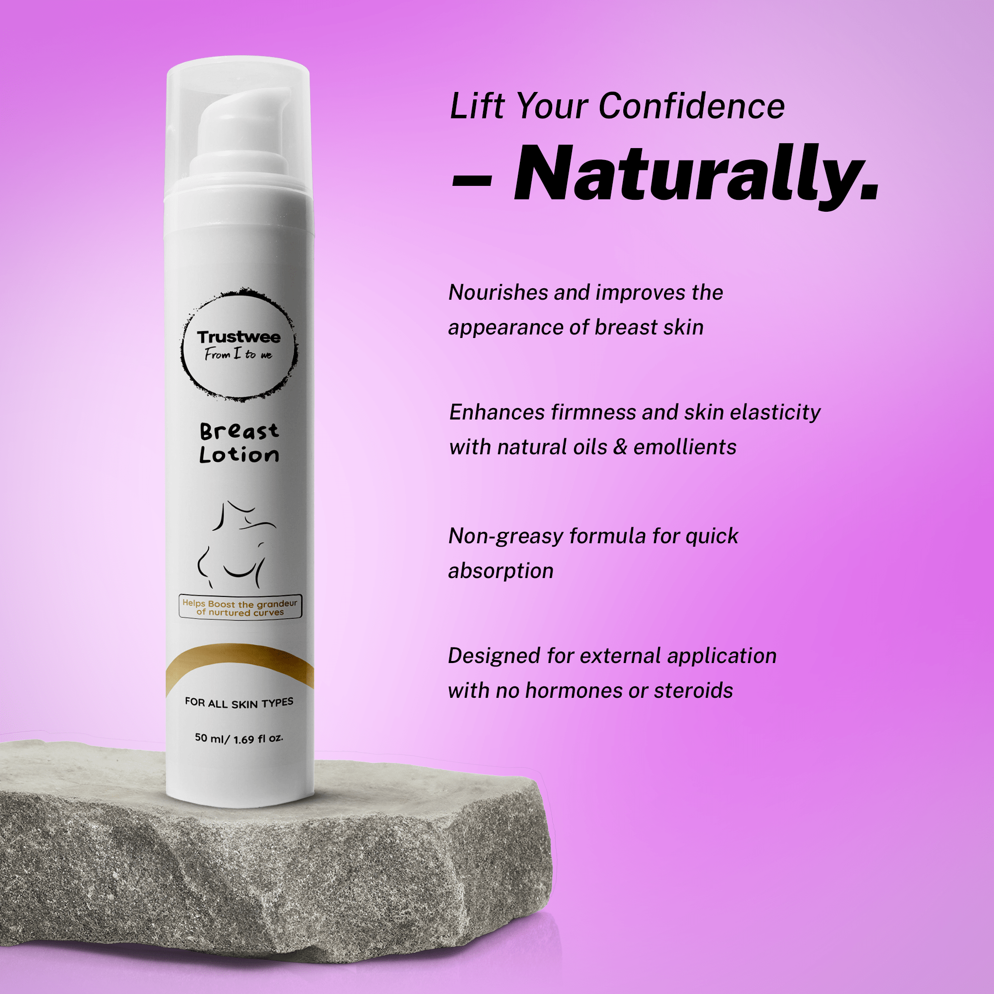 FirmBliss breast firming lotion texture and application