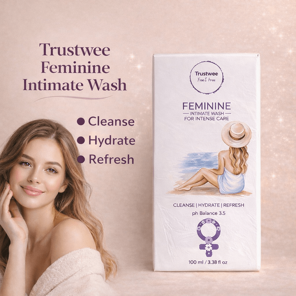 Trustwee Women’s Intimate Wash for Freshness & Odour Control | pH 3.5 Balance | With Tea Tree Leaf Oil for Gentle Cleansing | Daily Use Hygiene Wash | Prevents Itching, Bad Smell & Irritation |100 ml - Trustwee